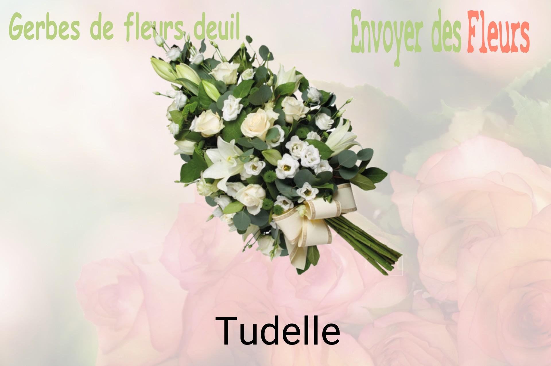 Gerbe de fleurs de deuil livrée à Tudelle